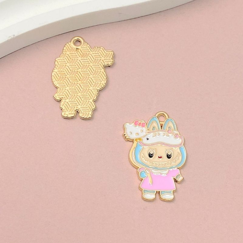 漫画ラブブ合金ペンダントアニメ合金オイルドリップジュエリーアクセサリー DIY イヤリングブレスレットキーホルダーペンダント|undefined