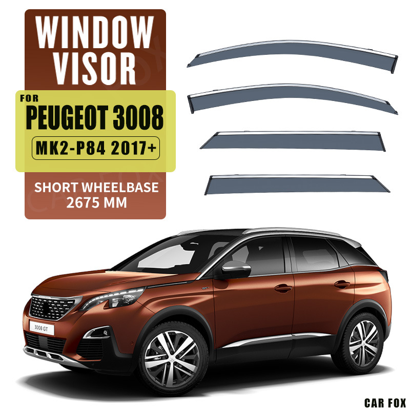 适用标致3008车窗晴雨挡雨板PEUGEOT 3008 Window visor