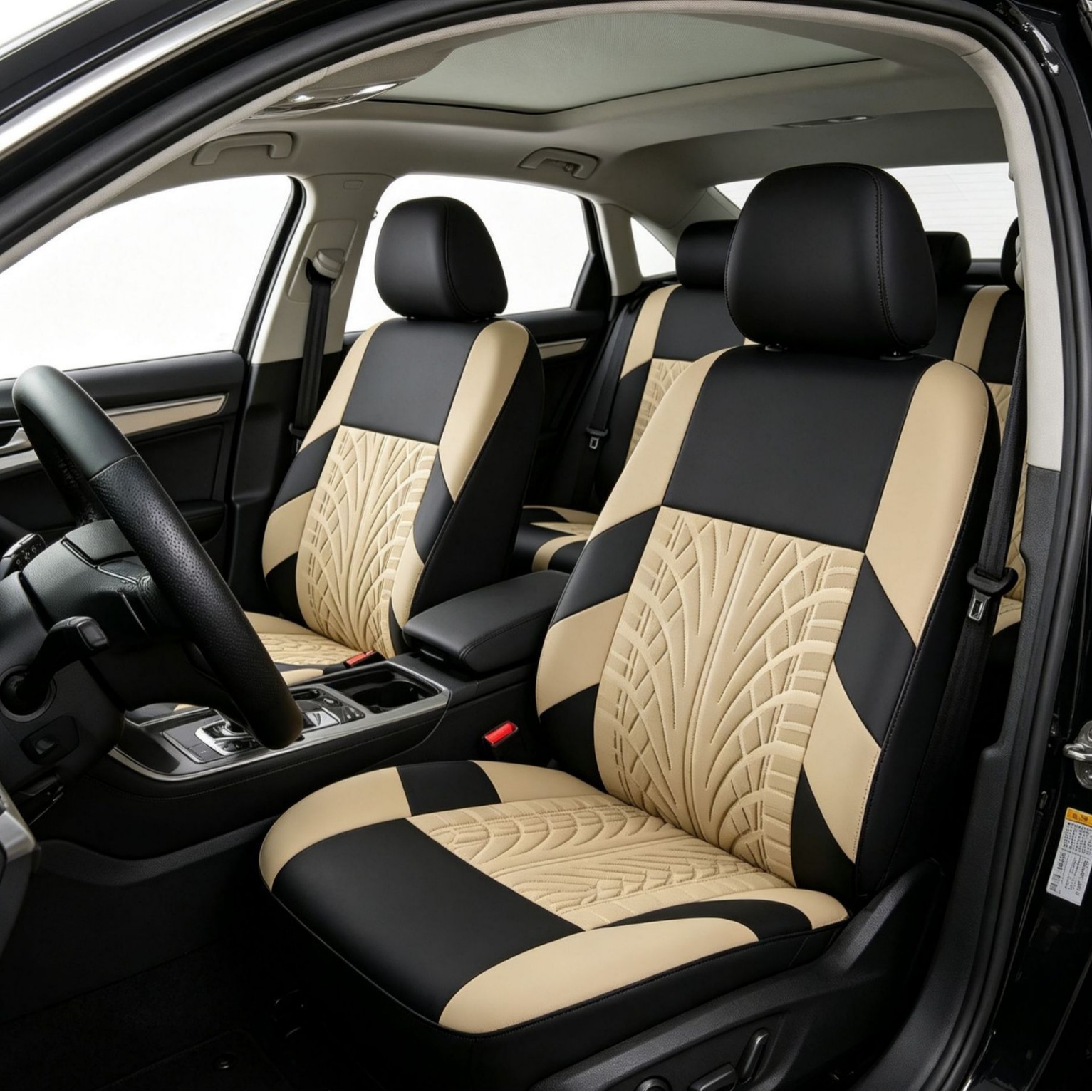 Cross-Border Hot-Selling Tire Pattern Embossed Knitted Fabric Four-Season Universal Car Seat Cover and Cushion Manufacturer Wholesale Amazon