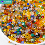 天然七彩玛瑙碎石曼扎盘供佛雨花石彩色石子消磁石鱼缸石水晶碎石