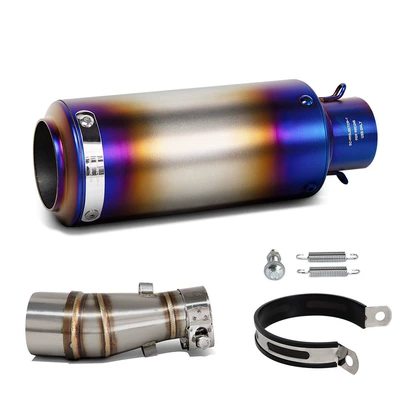 Motorcycle exhaust pipe – Years - z250-middle-section-sc-burnt-blue-belt-strip