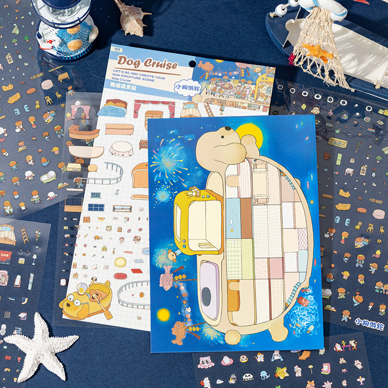 Idioma ocio 3d grandes pegatinas de paisajismo mundo divertido 6.0 descompresión de escenas en miniatura pegatinas de paisajismo cuenta manual bricolaje collage