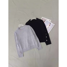 高端女装圆领针织长袖2024秋季新款上衣明星同款c家高档外套潮女