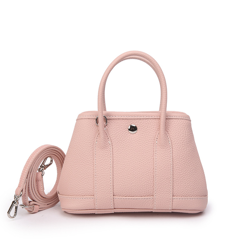 Garden Party Mini Top Grain Cowhide Garden Bag Luxury Commuter Handbag Shoulder Crossbody Tote - Thumbnail 6