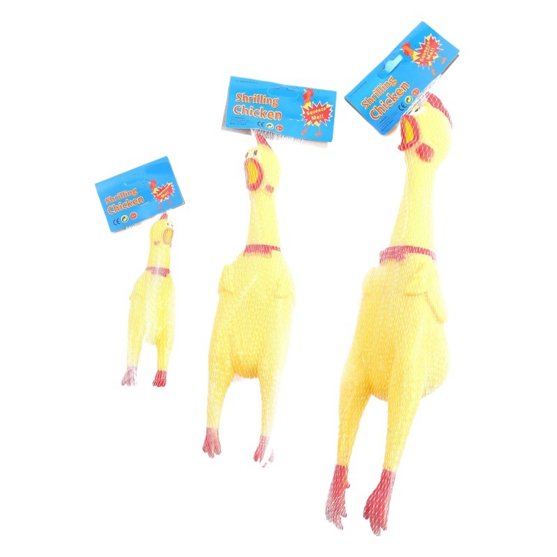 Pollo miserable pollo raro/gritando pollo/ventilación pollo persona entera cuerpo entero sonido juguete al por mayor vinilo pollo