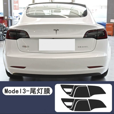 transparent film, Car headlight protective film - model-3-rear-light-film-transparent-light-film