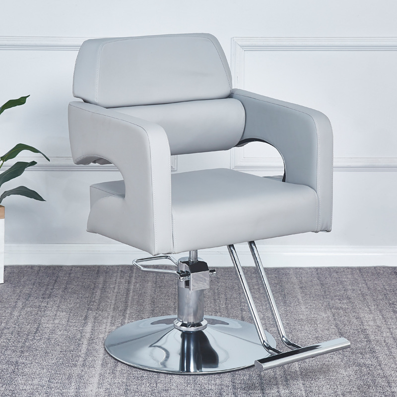 Silla de peluquería Silla de peluquería Silla de peluquería Silla de corte de pelo minimalista moderna Silla de peluquería de acero inoxidable de elevación giratoria