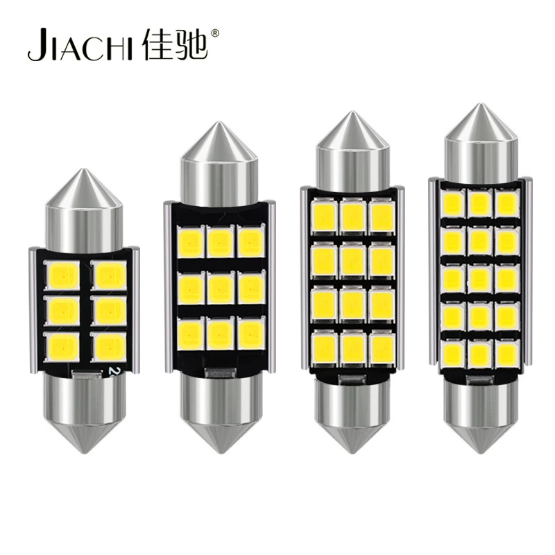 Трансграничная Автомобильная двухконечная лампа для чтения светодиодная внутренняя лампа 2835 зеркало для макияжа комнатная лампа C5W крыша рассеивание тепла