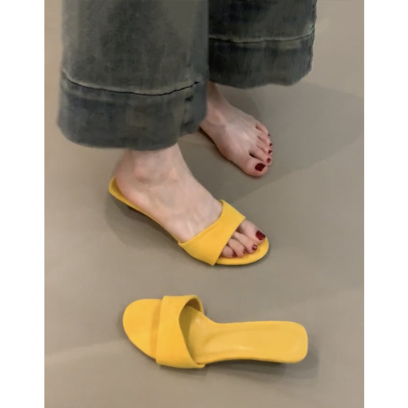 女性用ウェッジヒールオープントゥスリッパ、夏用アウターハイヒール、フランス製の美しいサンダル|undefined