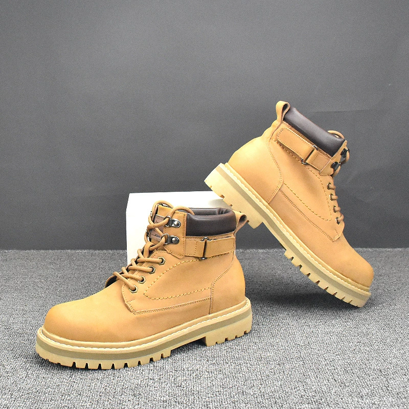 Короткие ботинки Новые ботинки Martin осенне-зимние модные Универсальные дышащие ботинки в Корейском стиле, мужские ботинки, ботинки челси