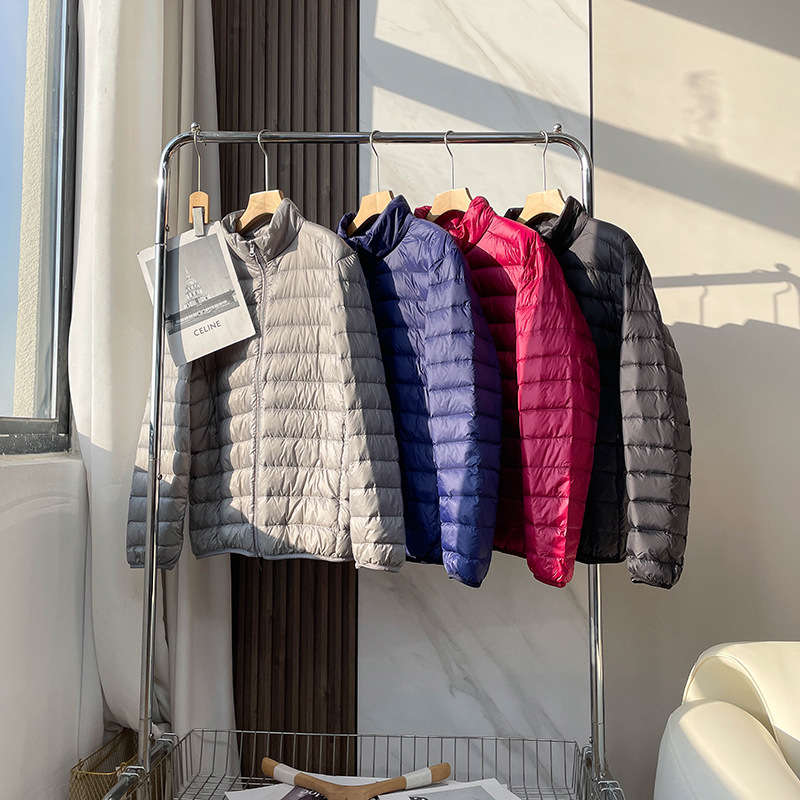 『스탠드업 칼라』 가벼운 다운 재킷 쇼핑몰과 같은 다운 90%, 남성용 따뜻한 스탠드업 칼라 다운 라이너, 가을 겨울 신상품