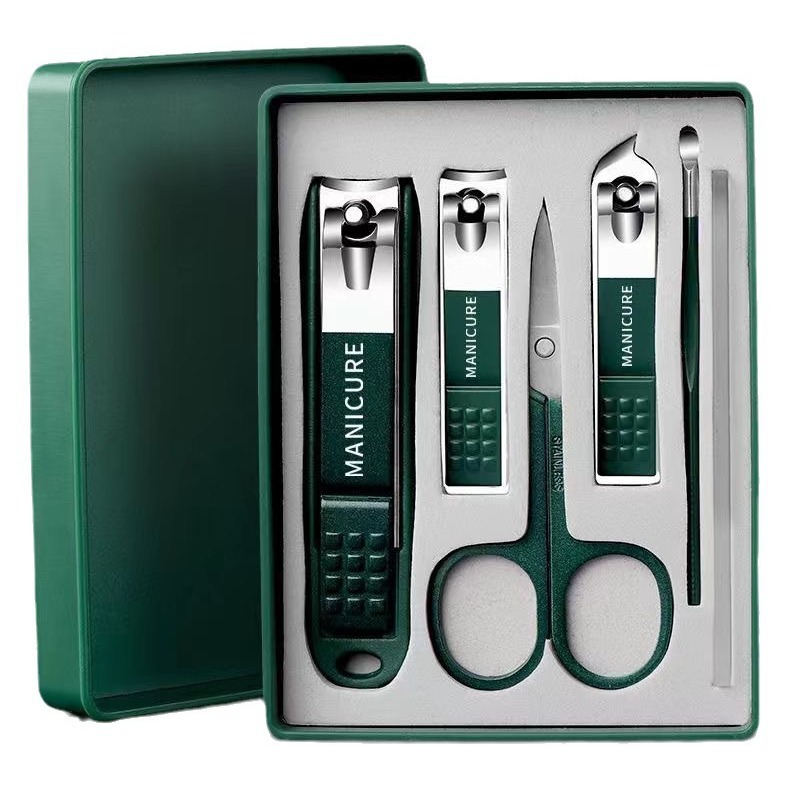 High-end gift box nail clippers set Full Set nail clippers large anti-splash nail clippers ear scoop nail tools