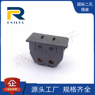Two-Hole Socket Us Standard British Standard Card-Type Gb National Standard Two-Hole Socket 2-Pin Power Protection Door Embedded Ac