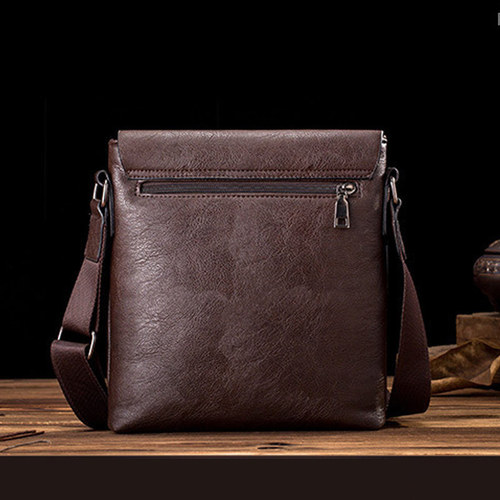 Men's briefcase crossbody bag, business soft leather men's bag, casual backpack, diagonal shoulder bag, vertical shoulder hanger bag