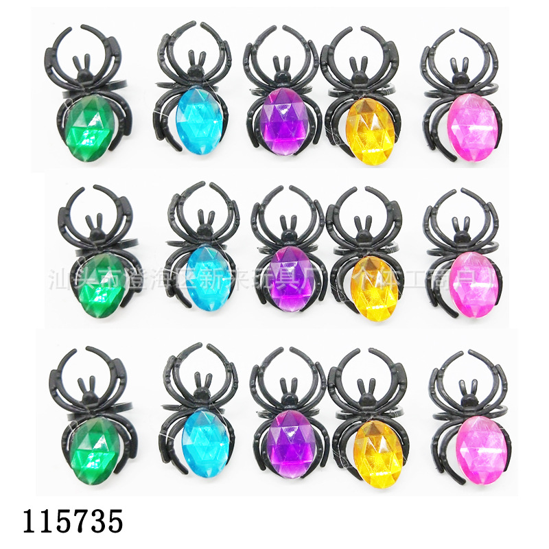 국경 간 보석 거미 반지 장난감 3.7*2*1.6CM