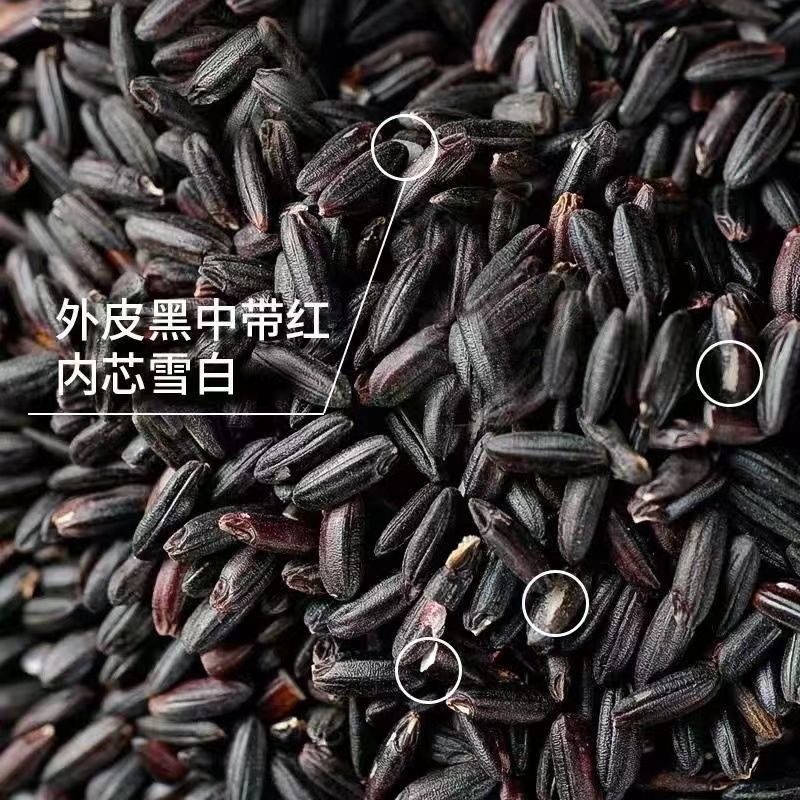 Black rice 5 Northeast Farm dyeing Blood glutinous rice Fragrant Rice Dessert Grain Cereal porridge 100g