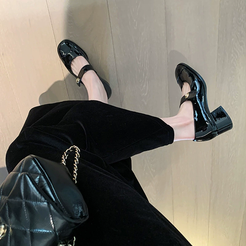 Демисезонная обувь для кожаной обуви, стиль Chanel, французский стиль