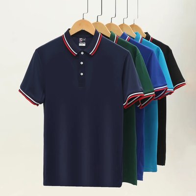 定 制翻领POLO衫夏季短袖定 做工作服团体服活动服印logo刺绣