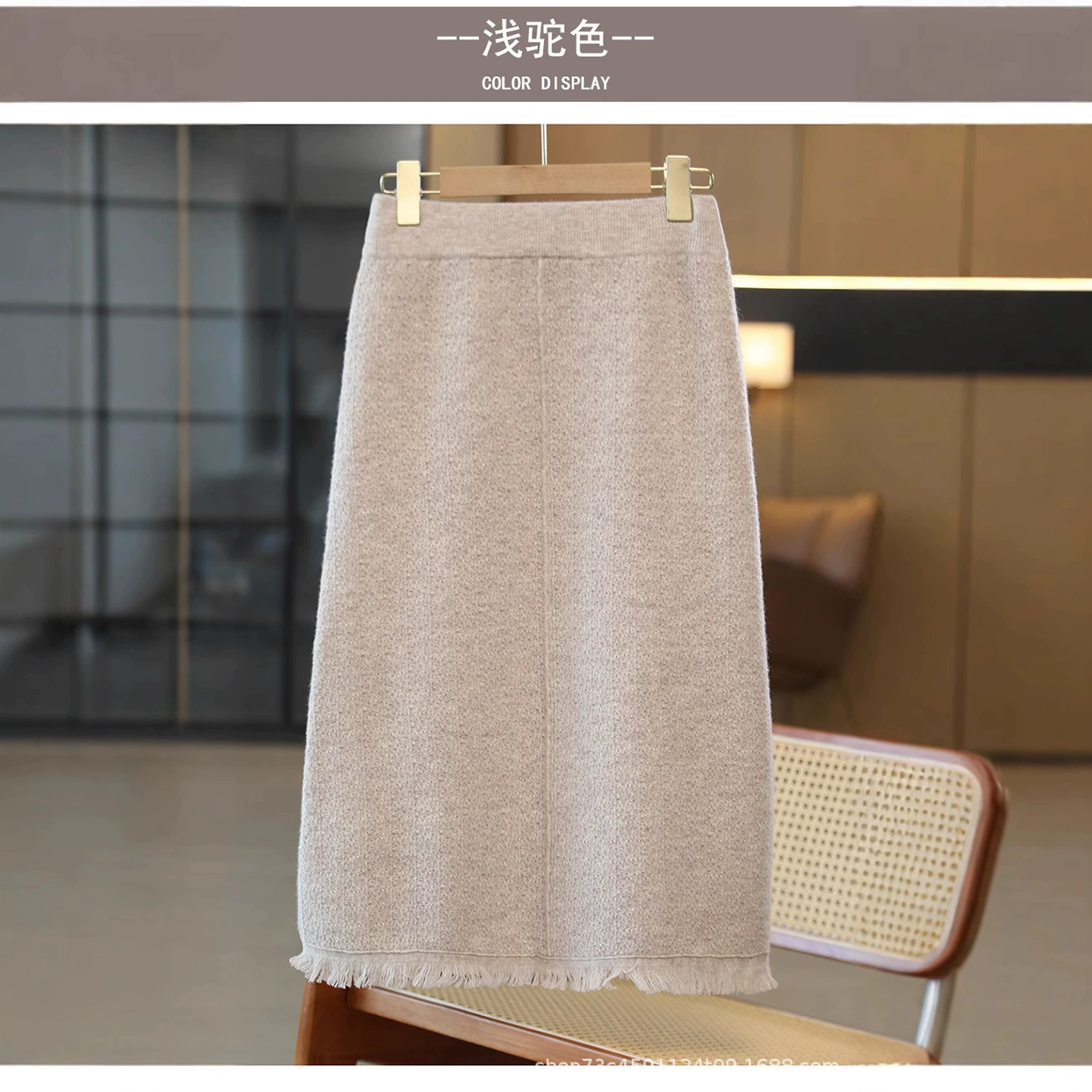 Шерстяная юбка Юбка Женская трикотажная прямая юбка с высокой талией среднего и длинного шага юбка маленький мужчина утолщение осенью и зимой