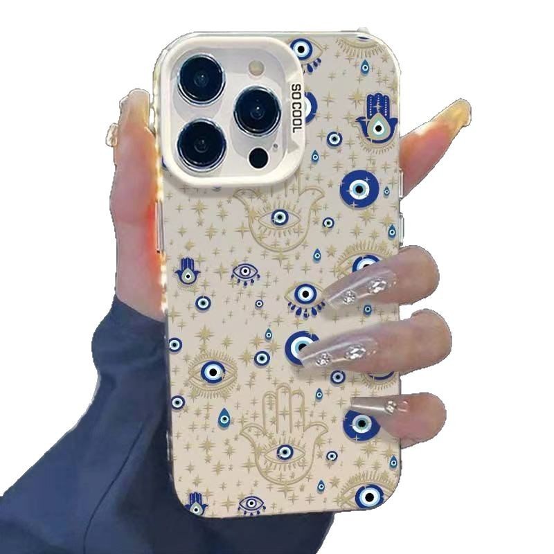 Marca de moda ojos azules para iPhone 16 funda para teléfono móvil Apple 15promax/14 transfronterizo 13pro12 Europa y América 11