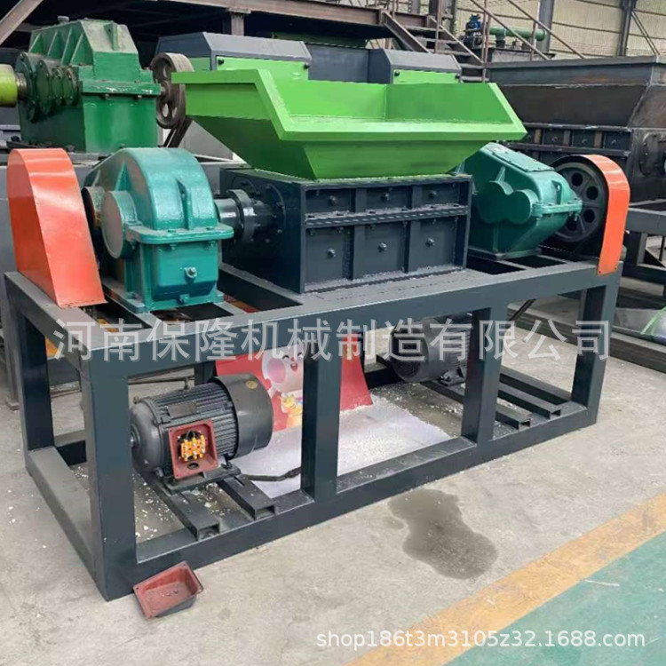 废纸旧书石膏纤维板下脚料无纺布小型撕碎机塑料胶头料双轴粉碎机