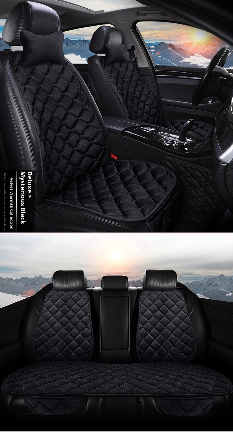 Plush Seat Cushion Half-Pack Seat Cover Velvet Seat Cushion Winter Seat Cover Small Three-Piece Cross-Border E-Commerce Car Seat Cushion