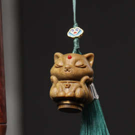 绿檀木香囊手机链挂绳木九尾狐随身挂件可打开创意个性吊坠女