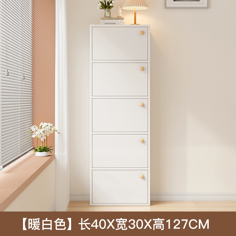 Gabinete de biblioteca doméstico estrecho armario de puerta de entrada pequeño tipo sala de estar compuesto con gabinete de puerta estudio gabinete de esquina dormitorio armario a prueba de polvo