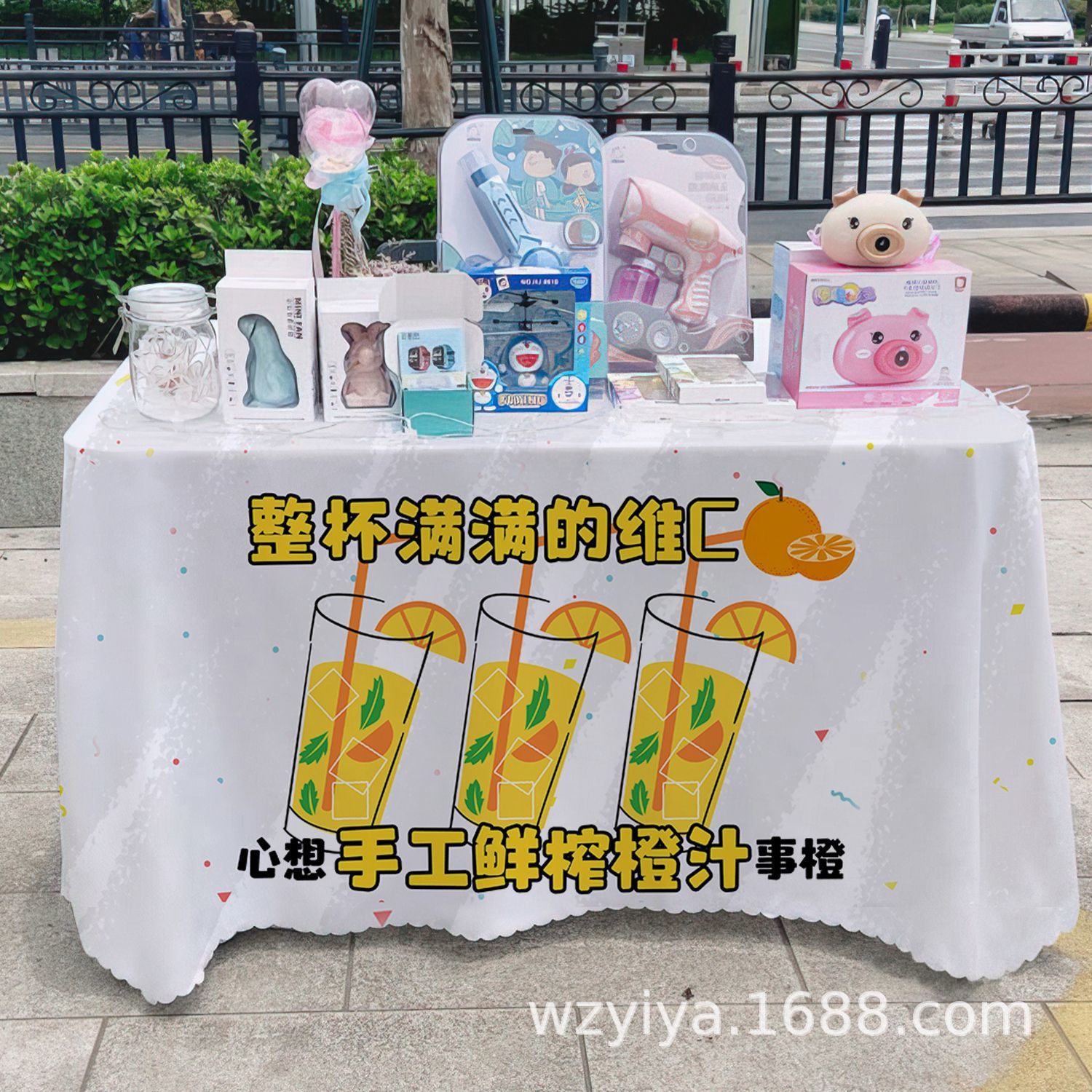 Mantel de jugo recién exprimido