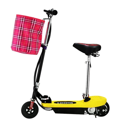 Mini Electric Vehicle for — Qatlanan elektrik skuterlər - yellow-shock-absorption-model