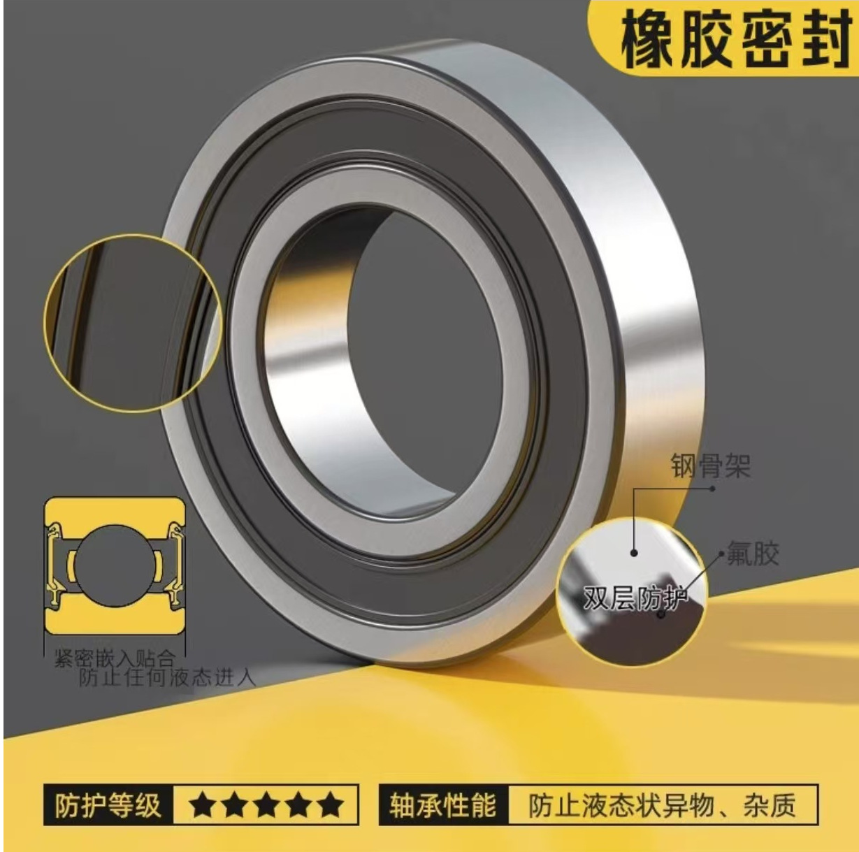 厂家生产电机轴承精密高速静音6405,6406应用有套圈现货高转速