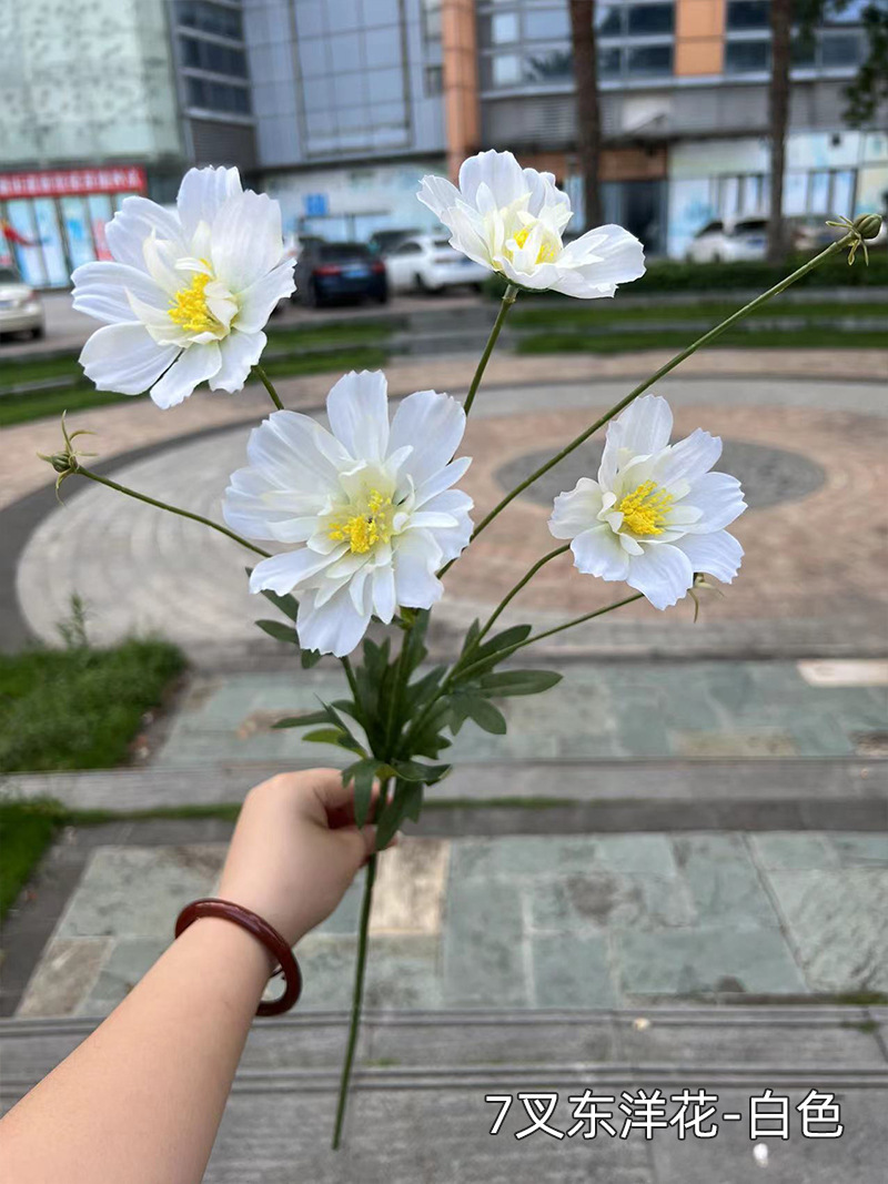 Boda blanca FÁBRICA DE FLORES ARTIFICIALES Línea Blanca Flor flor flotante boda camino plomo Fondo decoración flor falsa al por mayor