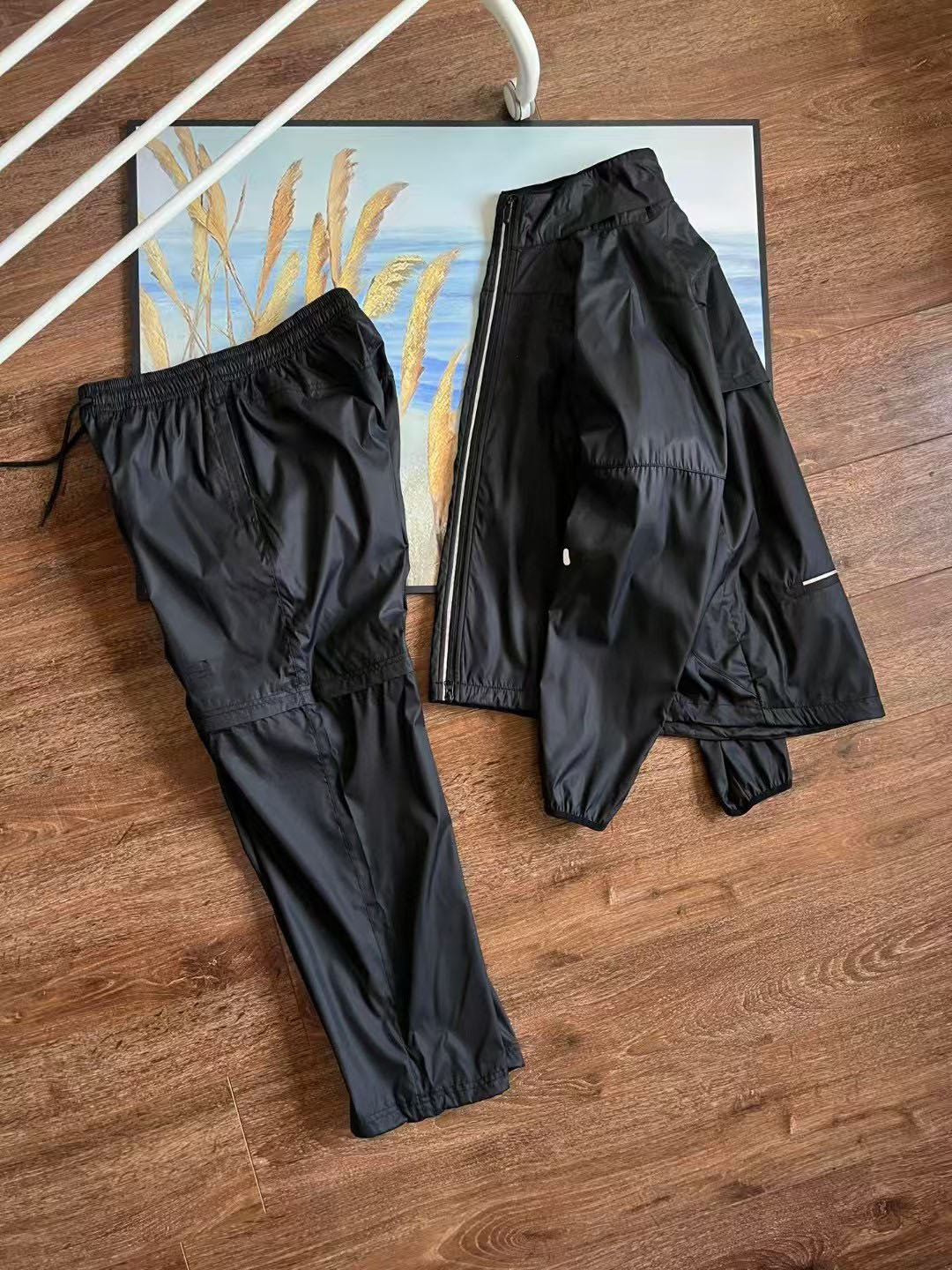 2024 primavera y otoño hombres y mujeres tejidos desmontables dos chalecos chaqueta abrigo pantalones desmontables set 5305