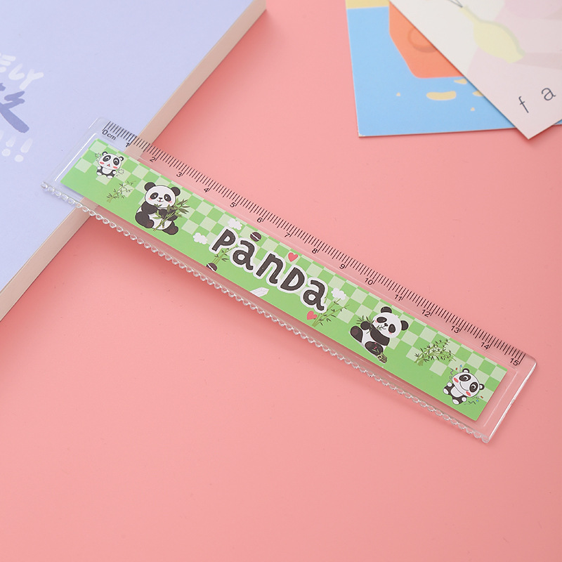 Regla recta de dibujos animados creativos de 15cm regla de plástico de forma especial para estudiantes con papelería multifuncional encantadora premios para niños al por mayor