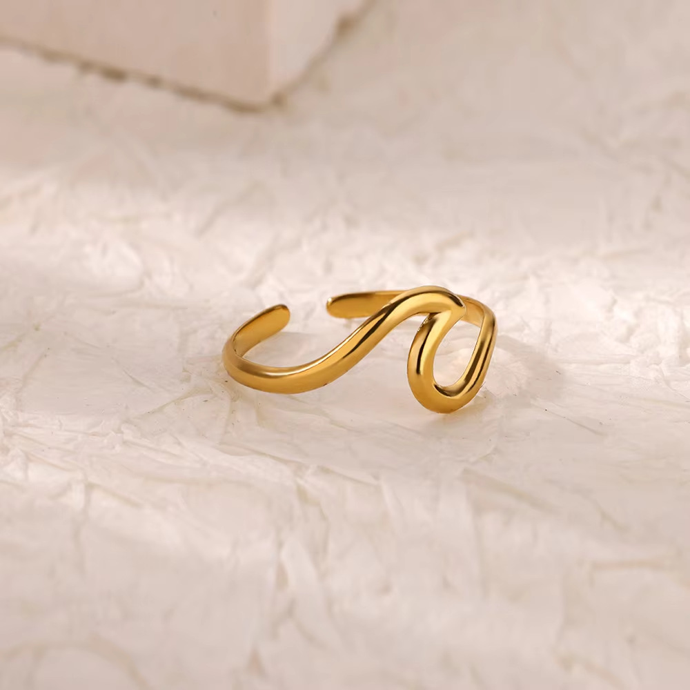 8g Weight 0.03µm-0.05µm Gold Plating Thickness PVD Coated Gold Plating Process Real Gold Plated Plating Material Stone-Free Inlay Material Open Rings Classification 1 Piece Quantity Casual, Daily Occasion 304 Stainless Steel Material Solid Color, Lines Pattern All Seasons Season Unisex Gender Simple Style, IG Style Style Waterproof Non Tarnish, Plating Craft Gold, Silver Color PVD Coated Real Gold Plated 18K Gold Solid Color Lines Titanium Steel Simple Style IG Style Waterproof Non Tarnish Open Rings 1