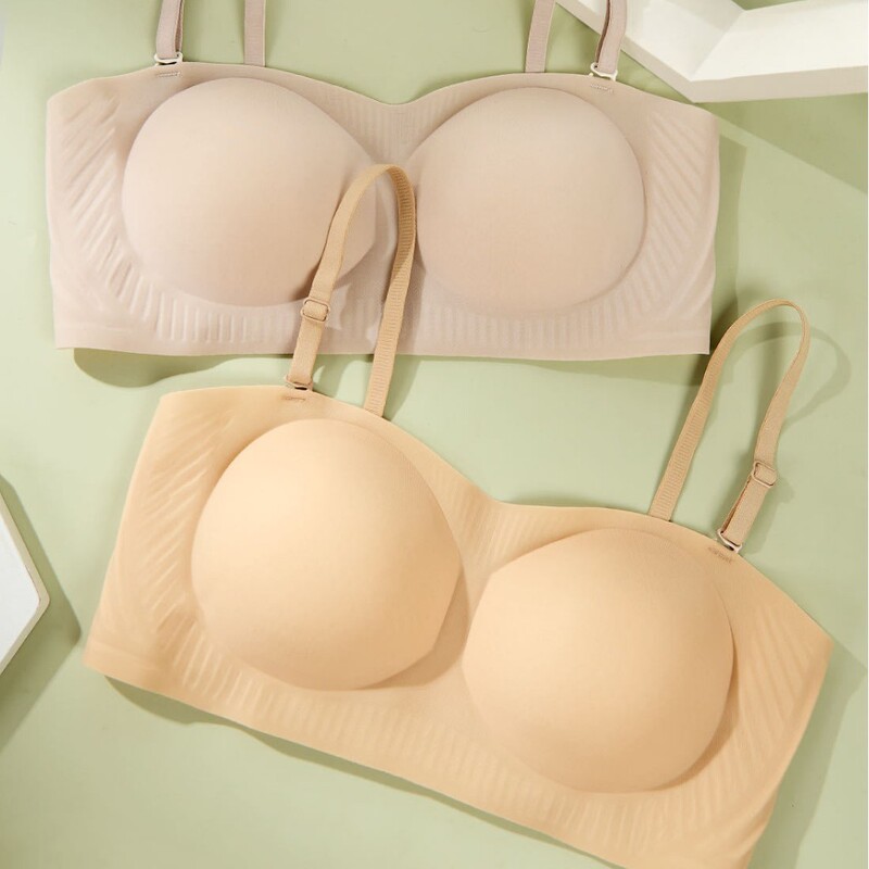 Original Factory 2515 - Strapless Multi-Wear Seamless Live-Streaming Bra for Small Busts, Gathering Effect, Non-Slip, Comfortable, Wireless Bra Original Factory 2515 - Strapless Multi-Wear Seamless Live-Streaming Bra for Small Busts, Gathering Effect, Non-Slip, Comfortable, Wireless Bra