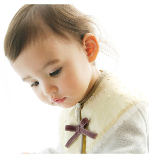 INS-style water-resistant cotton baby face cloth, 360° rotatable round baby meal bib with detachable collar