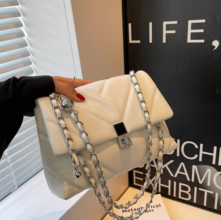 Bolso de cadena de bordado para mujeres 2025 nueva moda versátil bolso de brazo simple casual de alto nivel bolso de hombro