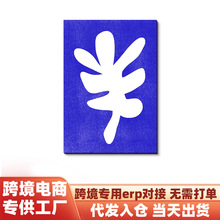 北欧马蒂斯风抽象线条客厅装饰画多彩玄关喷绘帆布画temu代发画芯