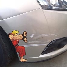 卡通街机格斗游戏动漫二次元贴纸搞笑汽车创意个性车贴遮盖划痕