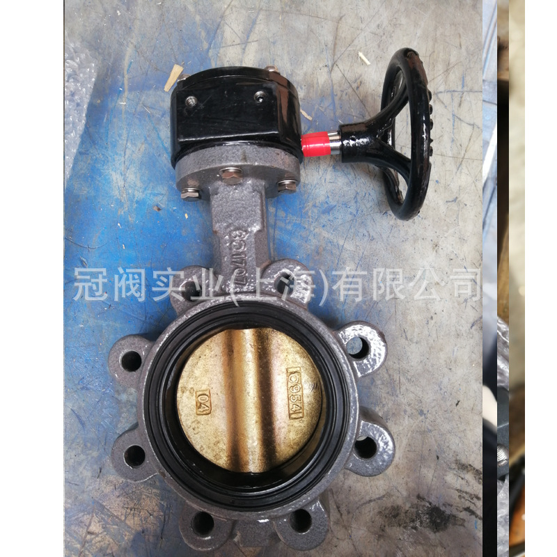 船用銅板不銹鋼八孔凸耳式蝸輪蝶閥