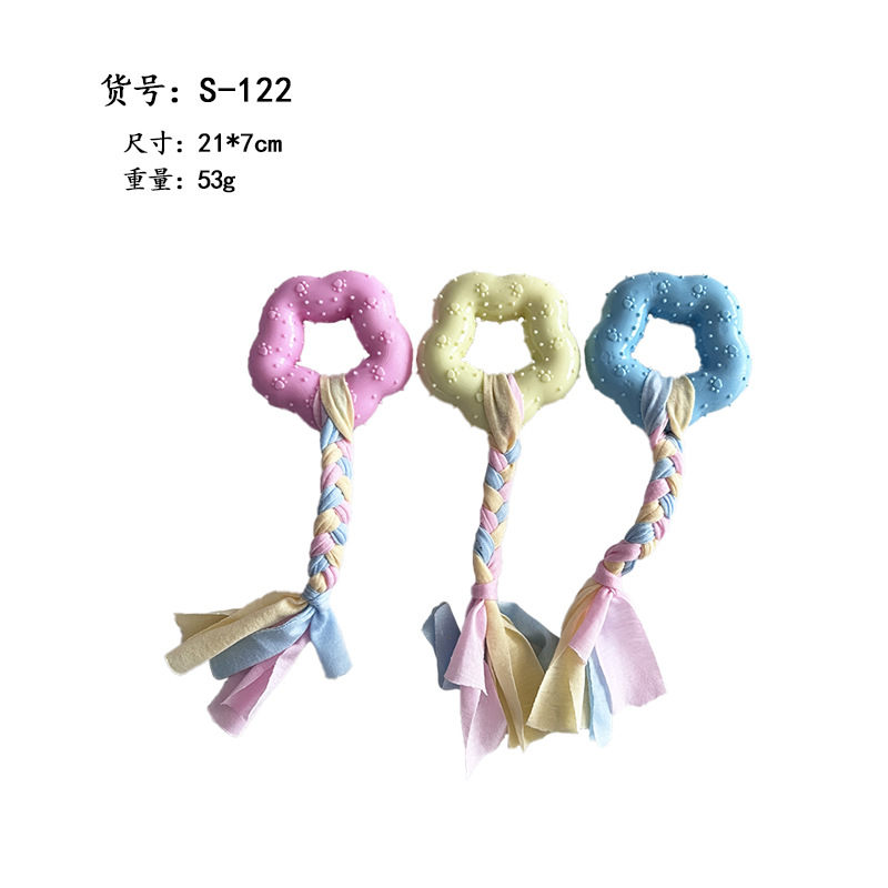 Juguete para mascotas TPR macaron perro mordedura-resistente mordedura palo gato mordedor diente limpieza juguete suministros para Mascotas Fábrica al por mayor