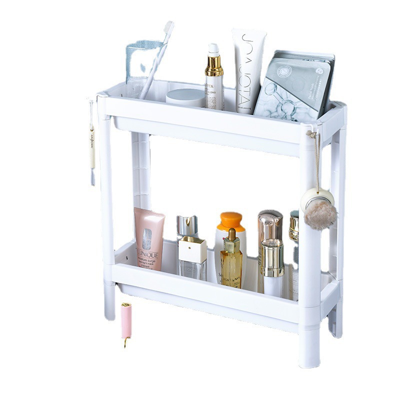 Estante telescópico, cocina, baño, inodoro, estante de almacenamiento con entrepierna, carrito de piso, estante de almacenamiento multicapa