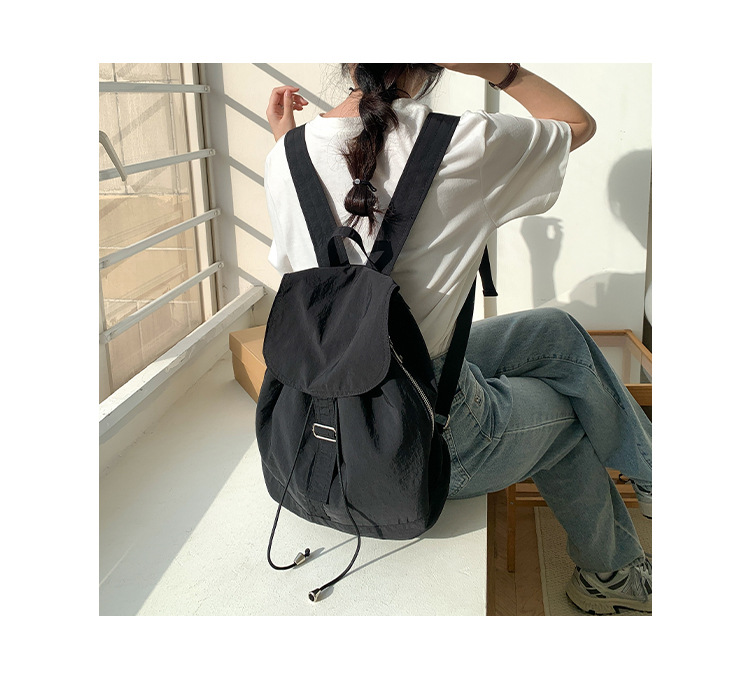 Waterproof 17 Inch Solid Color School Daily School Backpack display picture 4