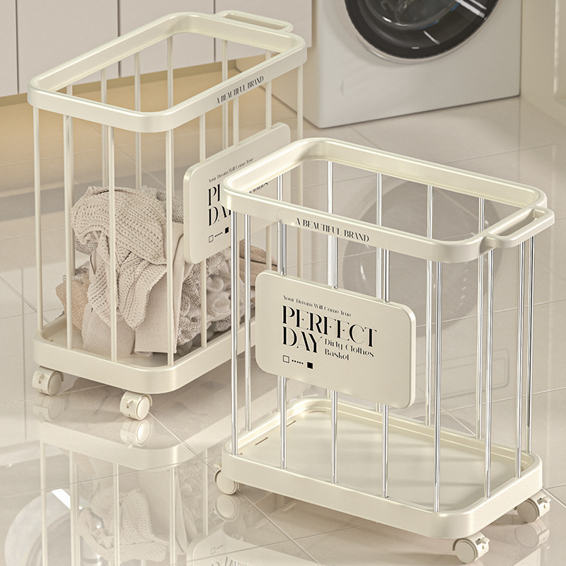 Cesta de ropa sucia de dormitorio de viento de alto valor Cesta de ropa sucia con ruedas extraíble Cesta de almacenamiento de ropa sucia para el hogar Cesta de almacenamiento de bocadillos