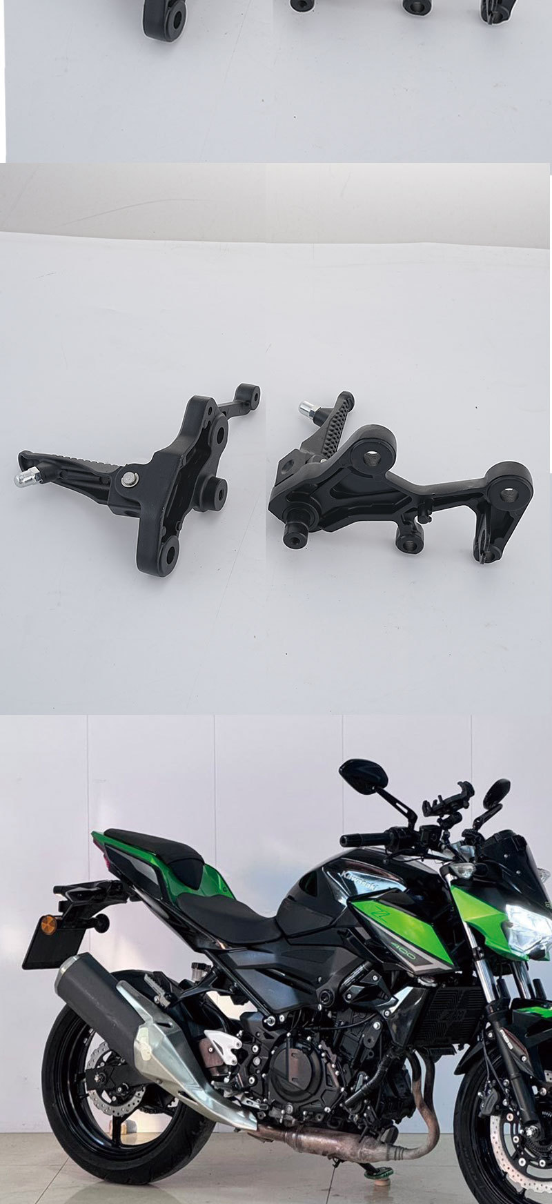 Suitable for Kawasaki Ninja400 2018-2023 Front Footrest Bracket Assembly and Rear Footrest Bracket Assembly
