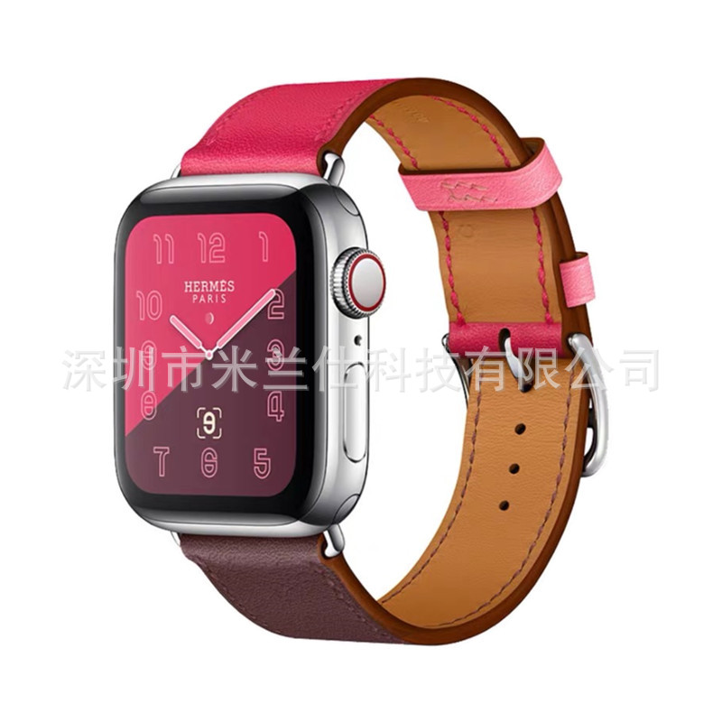 Adecuado para Apple Watch applewatch Correa S9 cuero genuino iwatch456789SE deportes ultra2 fabricante