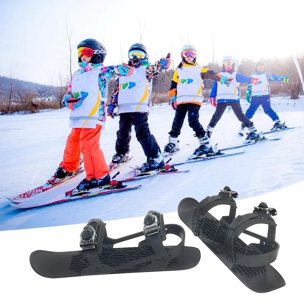 In-Stock Ski Boots with Heightened and Thickened Soles, Mini Snow Sleds, Snowboards, Snow Boots, Outdoor Sports Skates, Double-Board Anti-Slip Shoes