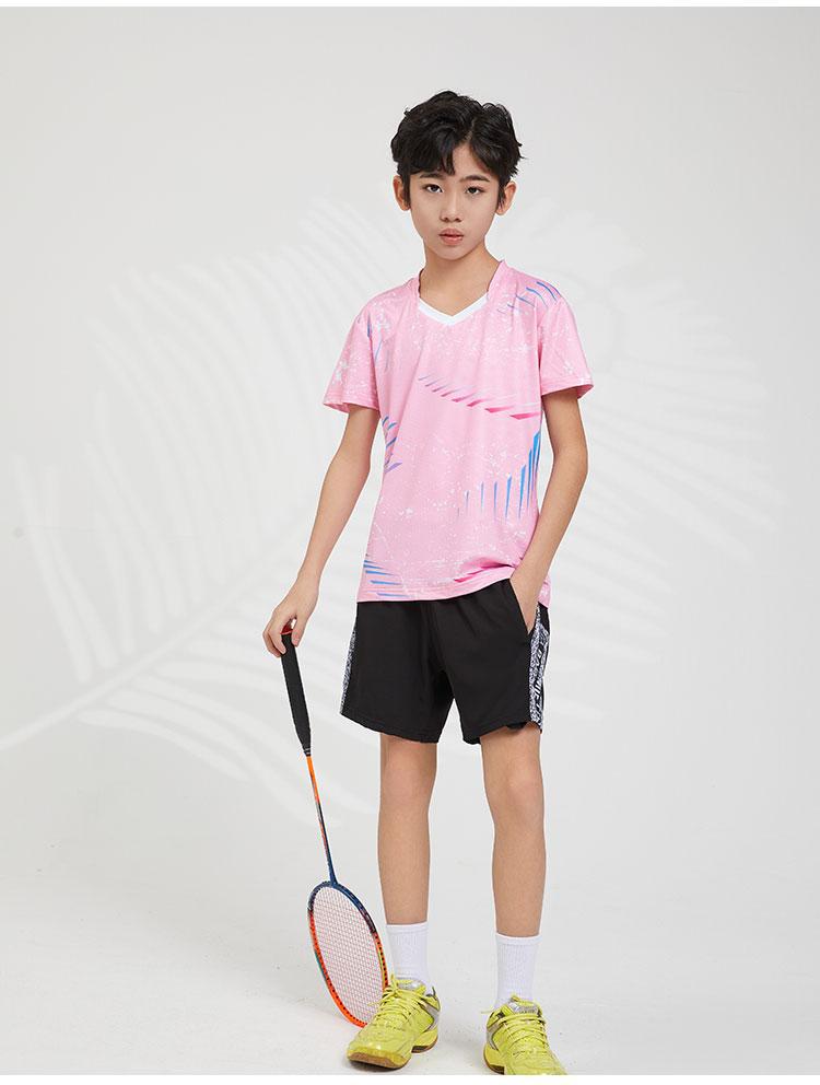 Traje de bádminton con sensación de hielo de secado rápido para hombres y mujeres, juego de ensayo de tenis transpirable, uniforme del equipo, bordado imprimible 7905