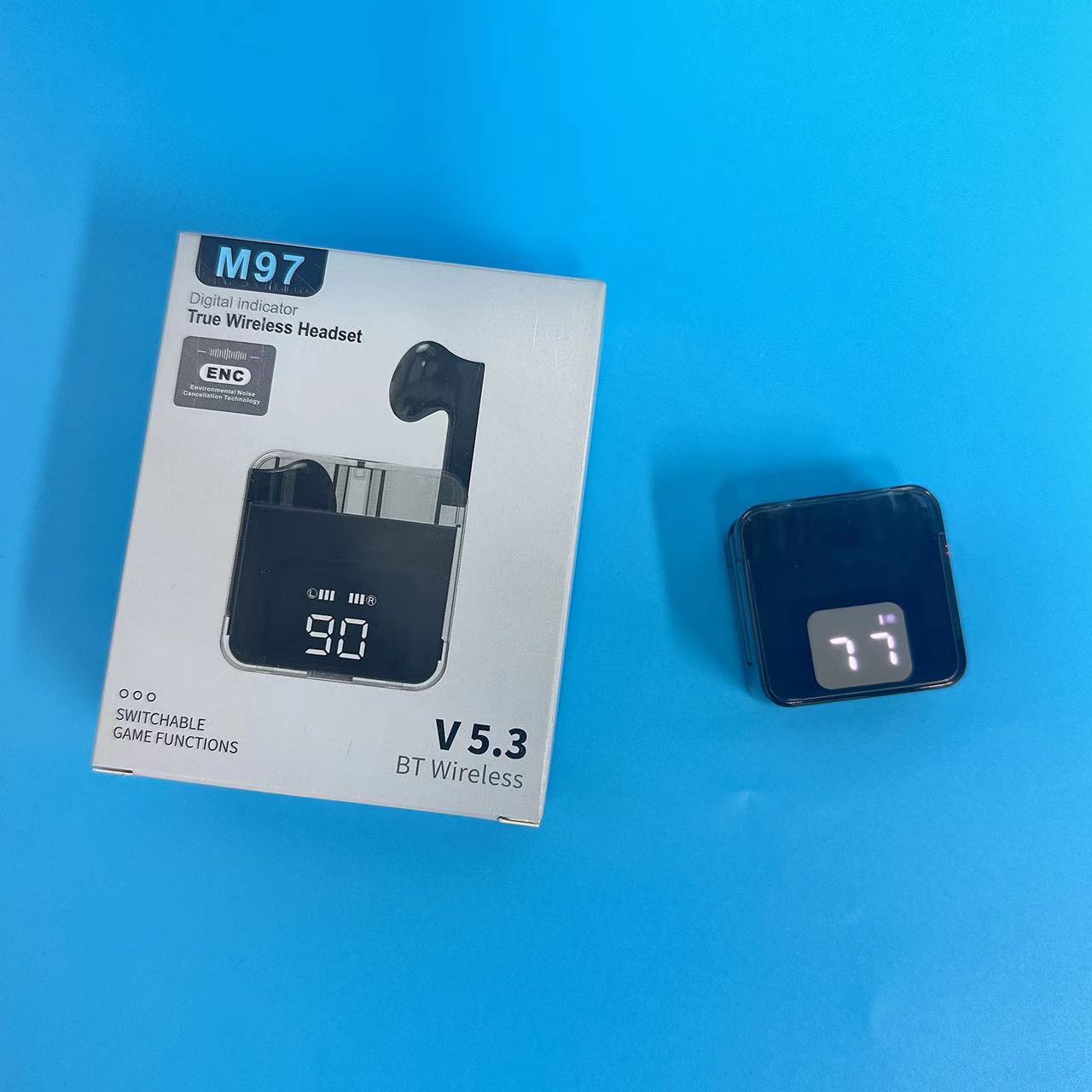 Modelo privado explosivo transfronterizo YD03 M90 F9-5C M25 E7S Pantalla digital táctil TWS 5.4 Auriculares Bluetooth F9